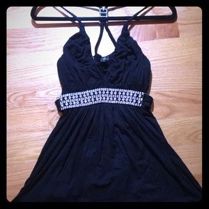 XL Formal Tank Top with crystal embellishments